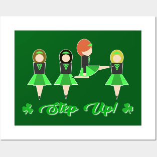 'Step Up!' Irish Step Dancer Posters and Art